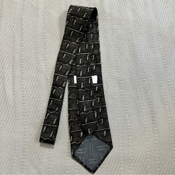 Lamberti necktie, 100% silk, made in Italy, office, date night, evening - Picture 4 of 9